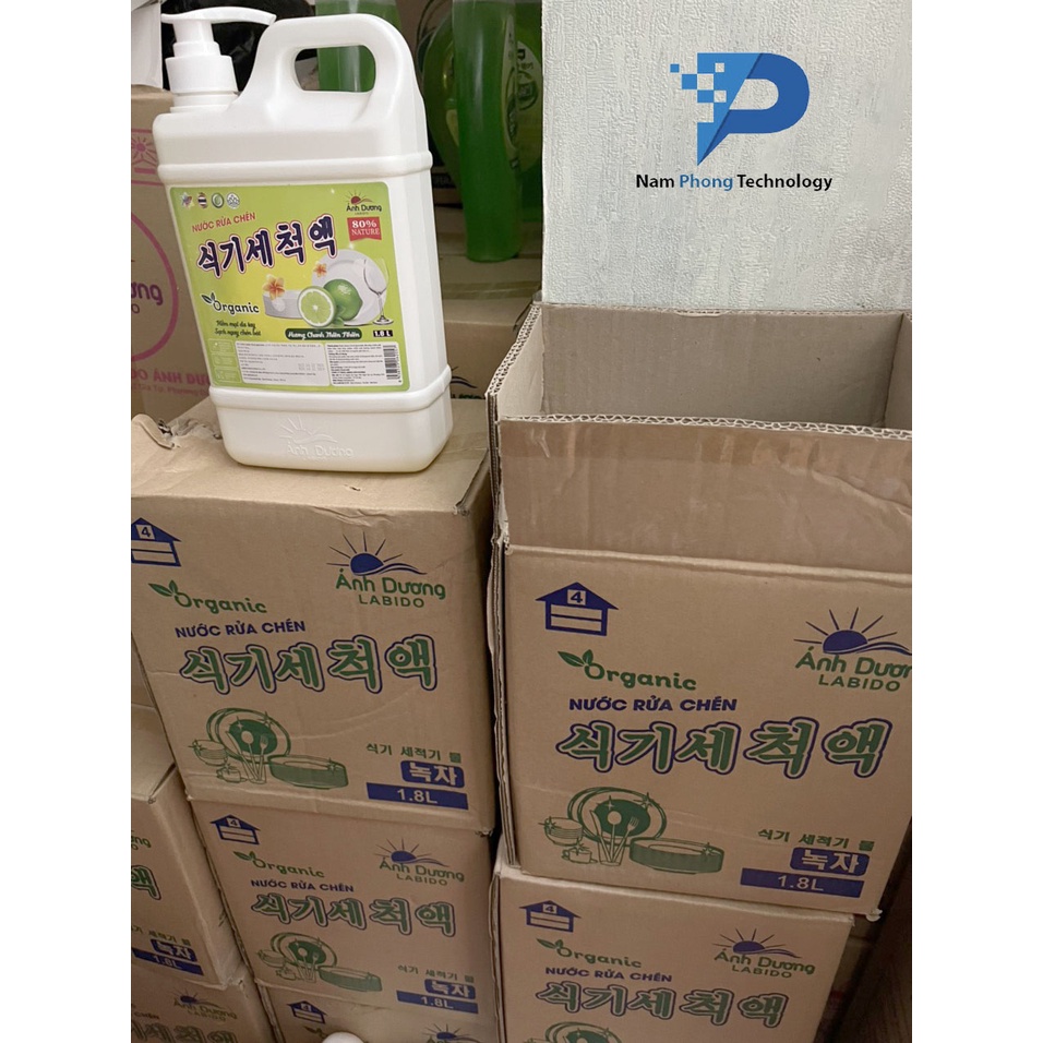 Nước Rửa Bát Hữu Cơ Hương Chanh Tự Nhiên Labido Ánh Dương Đậm Đặc - Mềm Mại Da Tay, Sạch Ngay Chén Bát - NAMPHONGTECHNOL