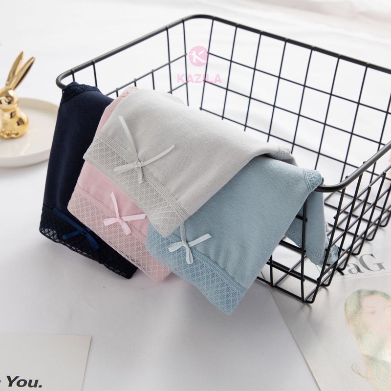 Quần lót nữ cotton đẹp, quần lót một màu mỏng nhẹ và mềm mịn Kazila QLH11