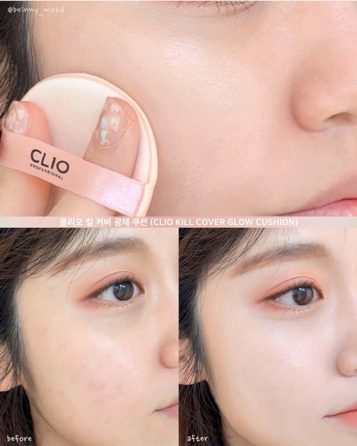 PHẤN NƯỚC CĂNG BÓNG CLIO KILL COVER GLOW CUSHION KÈM LÕI REFILL