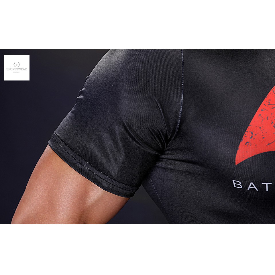 Áo tập gym thể thao Avengers Super Batman Sportswear Concept khô thoáng thoải mái đàn hồi thời trang nam tính