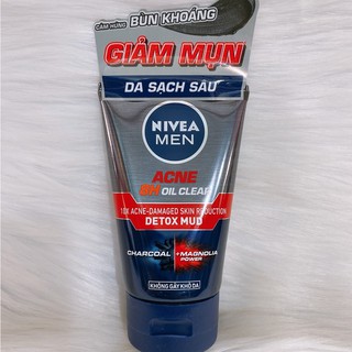 Sữa rửa mặt ngăn ngừa mụn và kiểm soát nhờn Nivea Men Acne Oil Clear (100g)