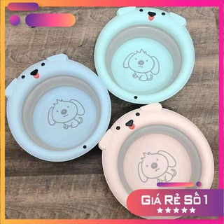 Chậu rửa mặt gấp gọn cho bé hình cún