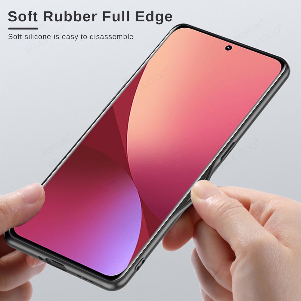 Ốp Điện Thoại Da Cừu Phối Silicon Mềm Màu Trơn Bảo Vệ Cho Xiaomi Mi 12 12T Pro Lite 12Lite 12TPro Mi12T