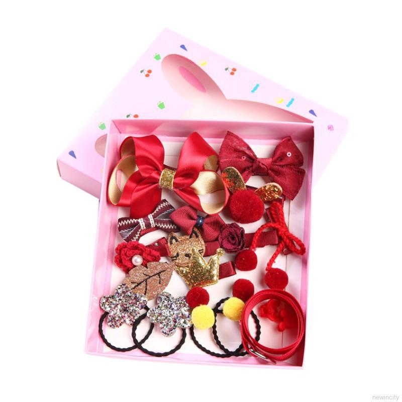 Set 18 phụ kiện kẹp tóc dễ thương cho bé gái