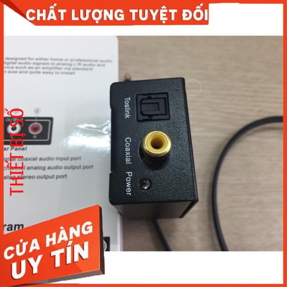 Bộ chuyển đổi Optical Audio to RCA Audio - Digital to Analog Audio R/L Kèm dây quang -dc633