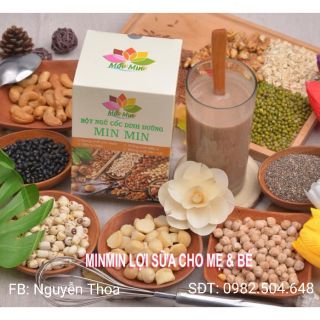 Ngũ cốc Lợi Sữa MinMin_hộp 500g