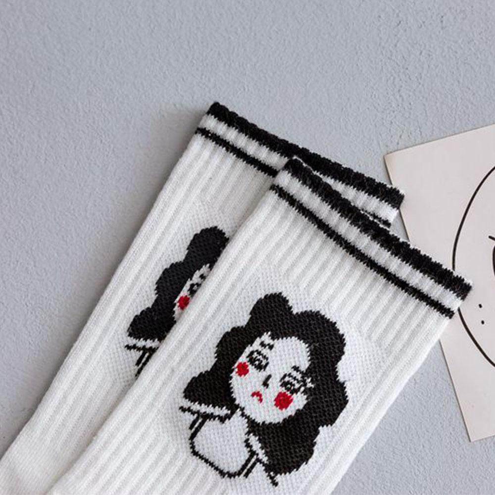 Tất Cotton Dài In Chữ Thời Trang Cho Bé Gái