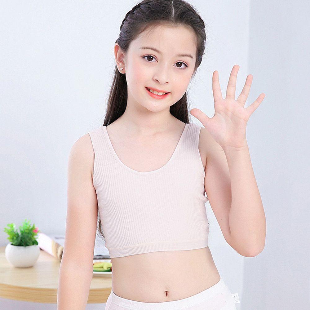 CACTU Bra Thể Thao Tank Top Chất Cotton Cho Bé Gái