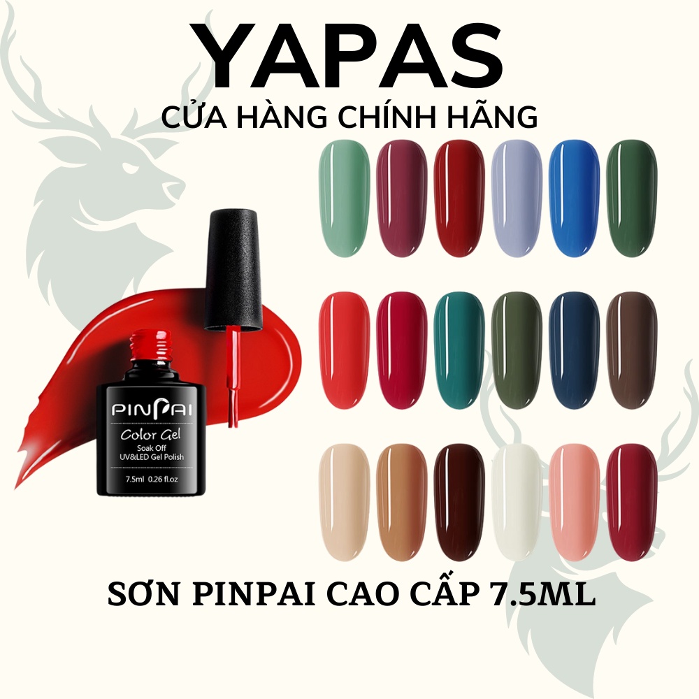 Sơn móng tay Pinpai 7.5ml phiên bản nâng cấp, sơn gel nail lẻ chai 10 màu chính hãng