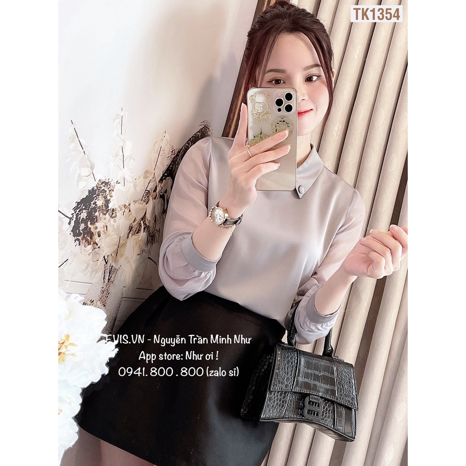 SƠ MI LỤA CAO CẤP PHỐI TƠ CỰC ĐIỆU TK1354