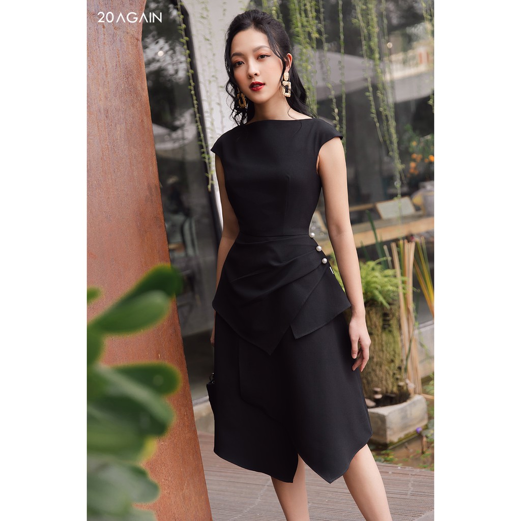 Đầm Xòe Xếp Ly Sườn DEA1085 20AGAIN | BigBuy360 - bigbuy360.vn