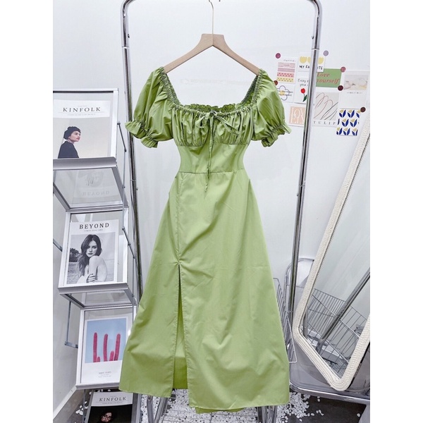 ĐẦM MAXI TRỄ VAI CỔ YẾM CUTOUT LƯNG BO CHUN MẶC ĐƯỢC NHIỀU KIỂU (Kèm Ảnh Thật)