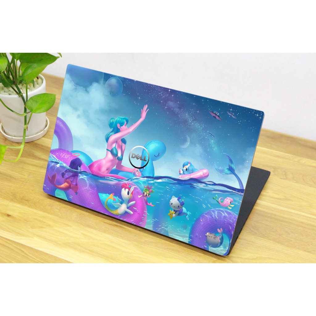 Skin Laptop In Hình Nàng Tiên Cá Dành Cho Các Dòng Máy Dell Hp Asus Msi Acer Lenovo Macbook Theo Yêu Cầu