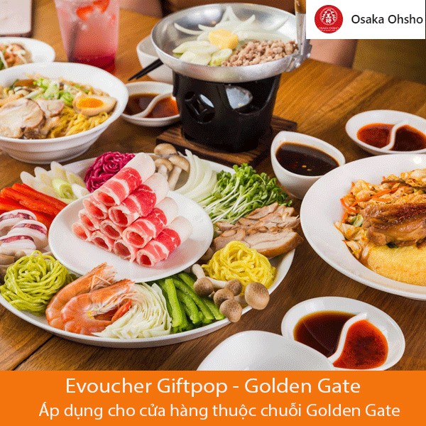 Toàn quốc  Phiếu quà tặng sử dụng cho cửa hàng thuộc chuỗi Golden Gate 200.000 VNĐ