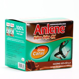 Lốc 4 Hộp Sữa Nước Anlene Ít Béo Hương Sôcôla 500ml (4 x 125ml)