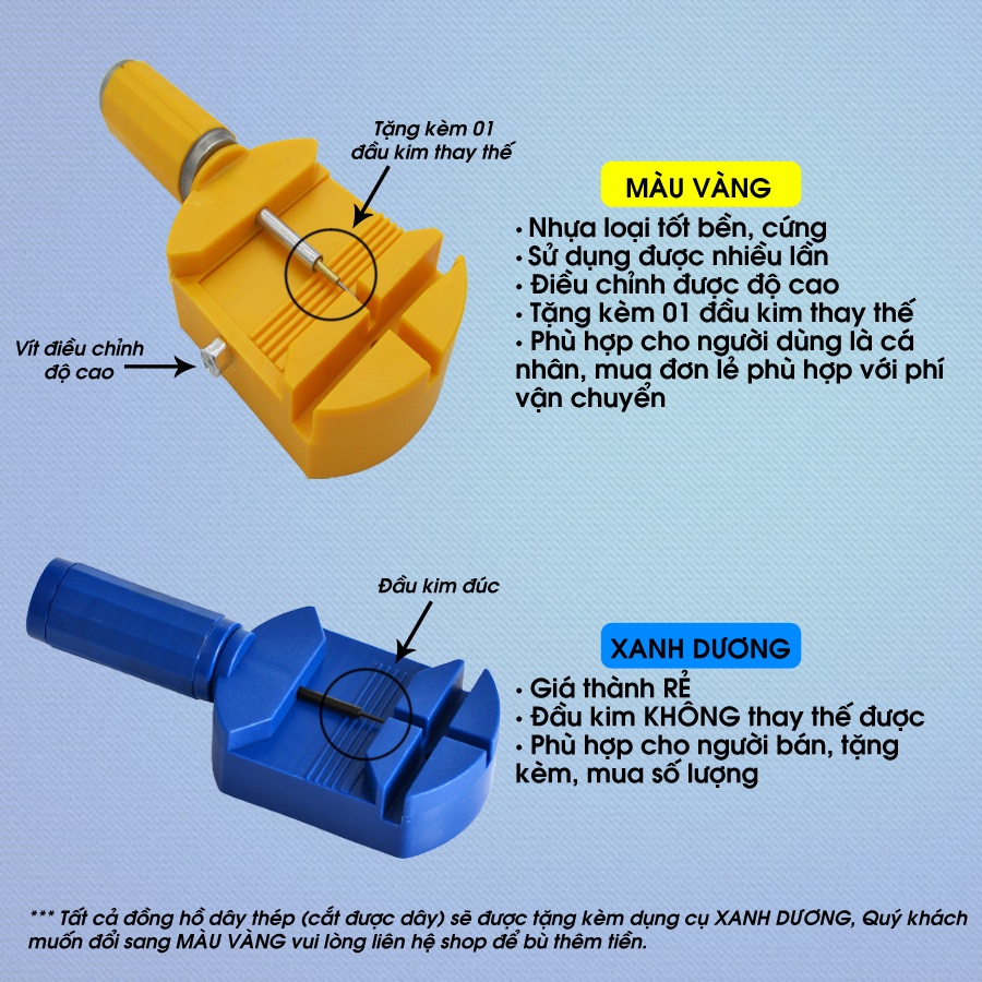 Dụng cụ cắt dây, tháo mắt dây đồng hồ