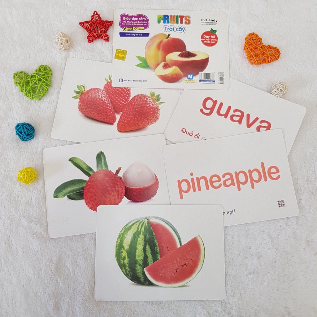 Flashcard - Dạy Trẻ Theo Phương Pháp Glenn Doman - Trái Cây - Fruits