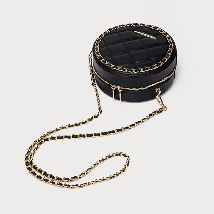 🌸Hàng Order🌸 Túi Xách Nữ CEEKAY Kiểu Dáng Tròn Họa Tiết Da Trần Quai Da Phối Xích Sang Chảnh Nữ Tính 🌸Hàng Quảng Châu