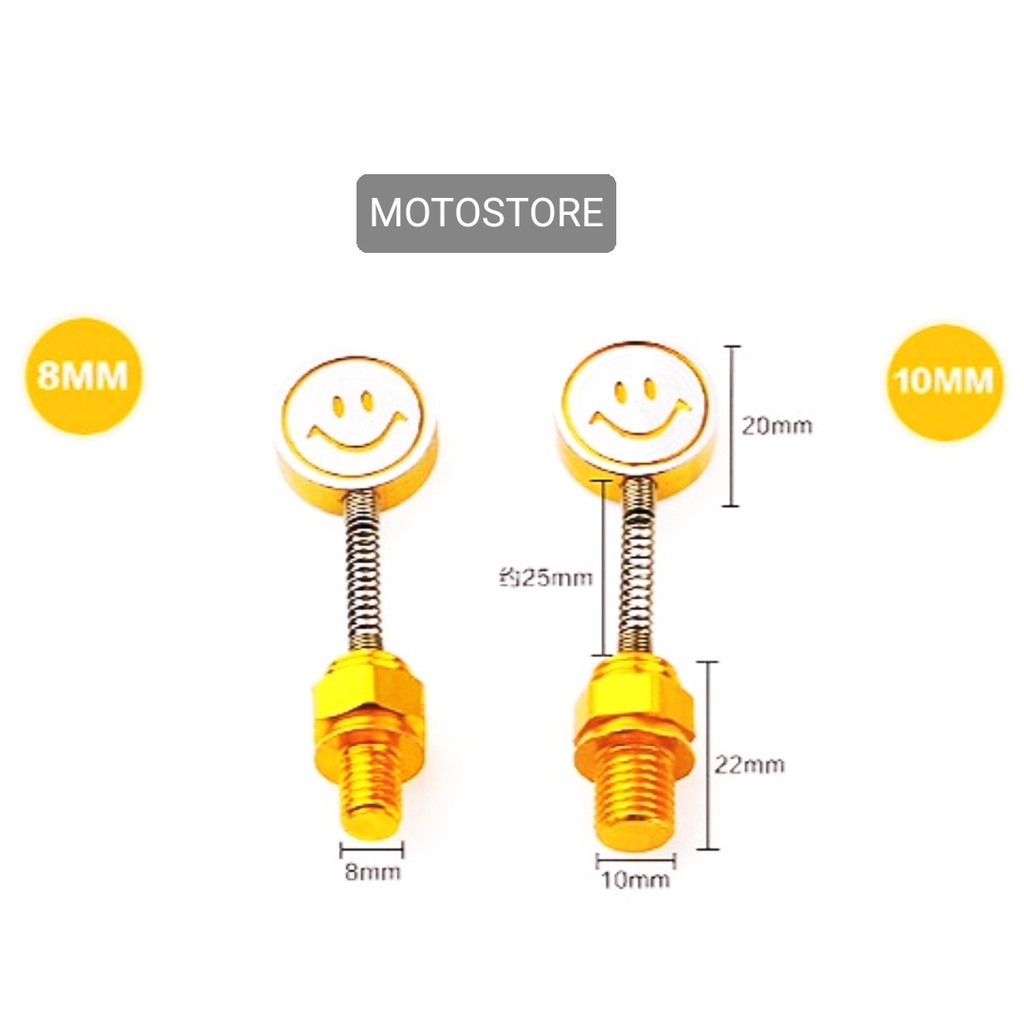 Ốc Mặt Cười Kiểu Lò Xo Gắn Chân Kính Trang Trí Ngộ Nghĩnh