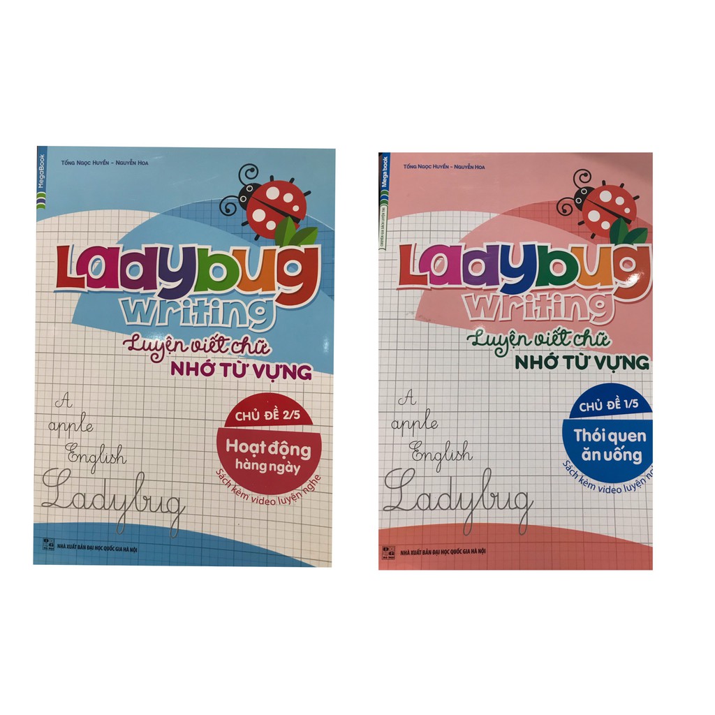 Sách - Combo Ladybug Writing Luyện Viết Chữ - Nhớ Từ Vựng (Bộ 2 Cuốn)