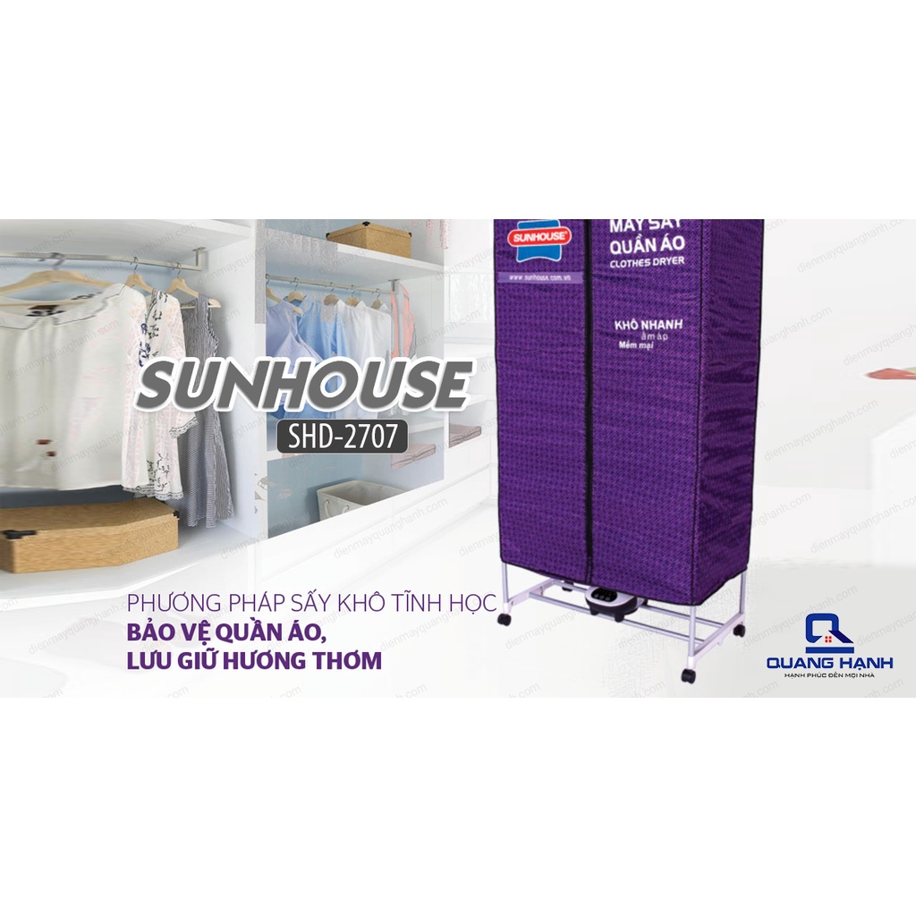 Máy sấy quần áo Sunhouse SHD2707 1400W