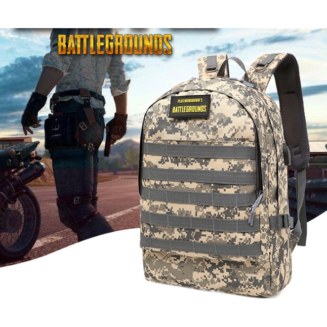 Balo[Game sinh tồn PUBG] ngụy trang đa chức năng có cổng sạc USB Quảng Châu