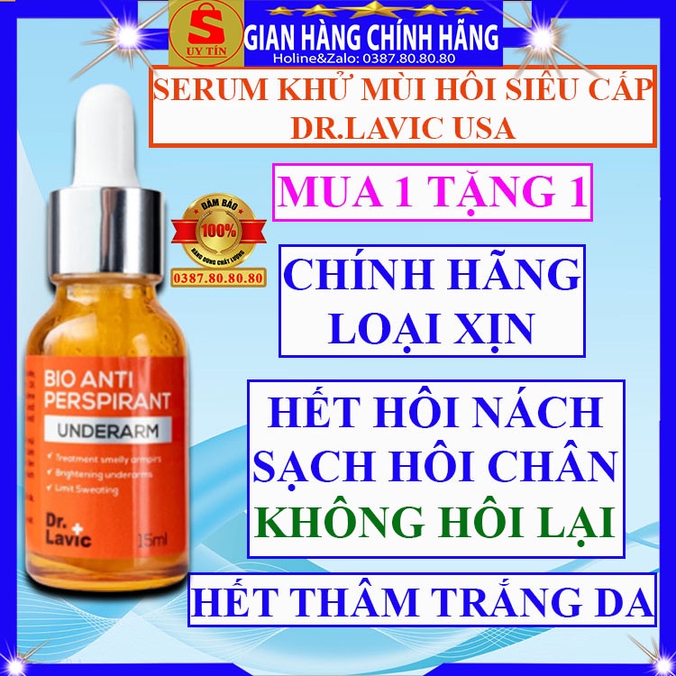 Serum khử mùi hôi nách hôi chân xịn Dr.lavic xóa thâm vùng nách dưỡng trắng da xịt khử mùi toàn thân cơ thể cho nam nữ