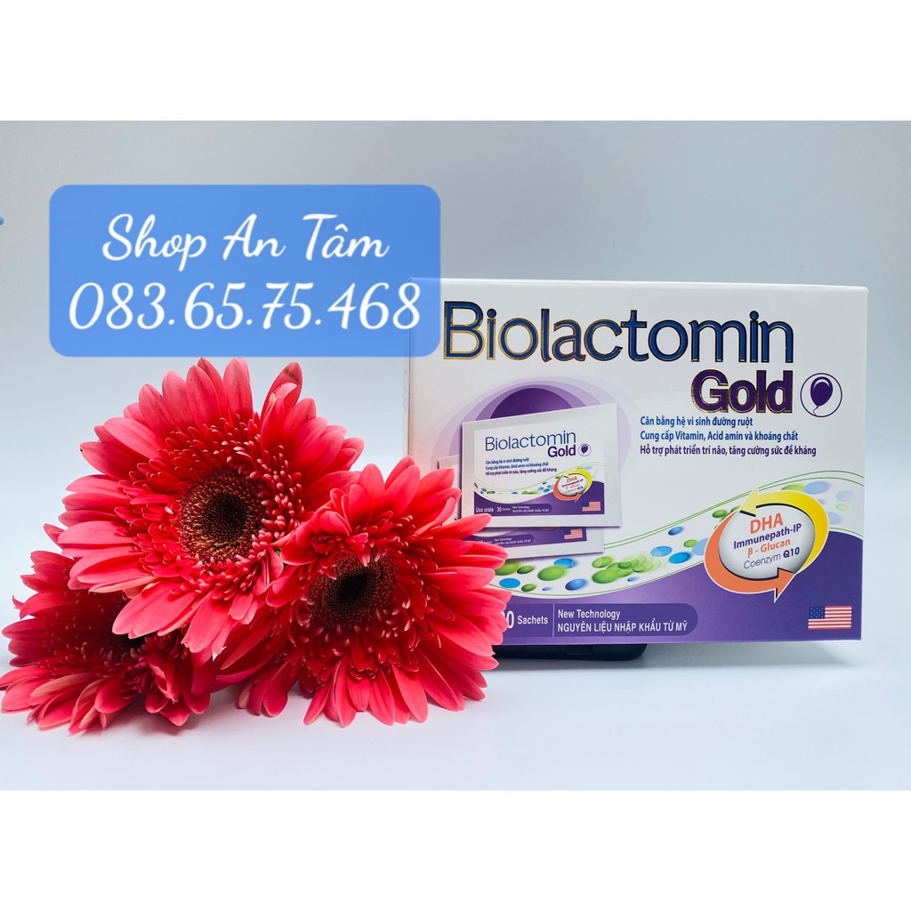 MEN GÓI BIOLACTOMIN GOLD CÂN BẰNG HỆ TIÊU HÓA ĐƯỜNG RUỘT CHỐNG TÁO BÓN KÍCH THÍCH ĂN TĂNG CƯỜNG SỨC ĐỀ KHÁNG