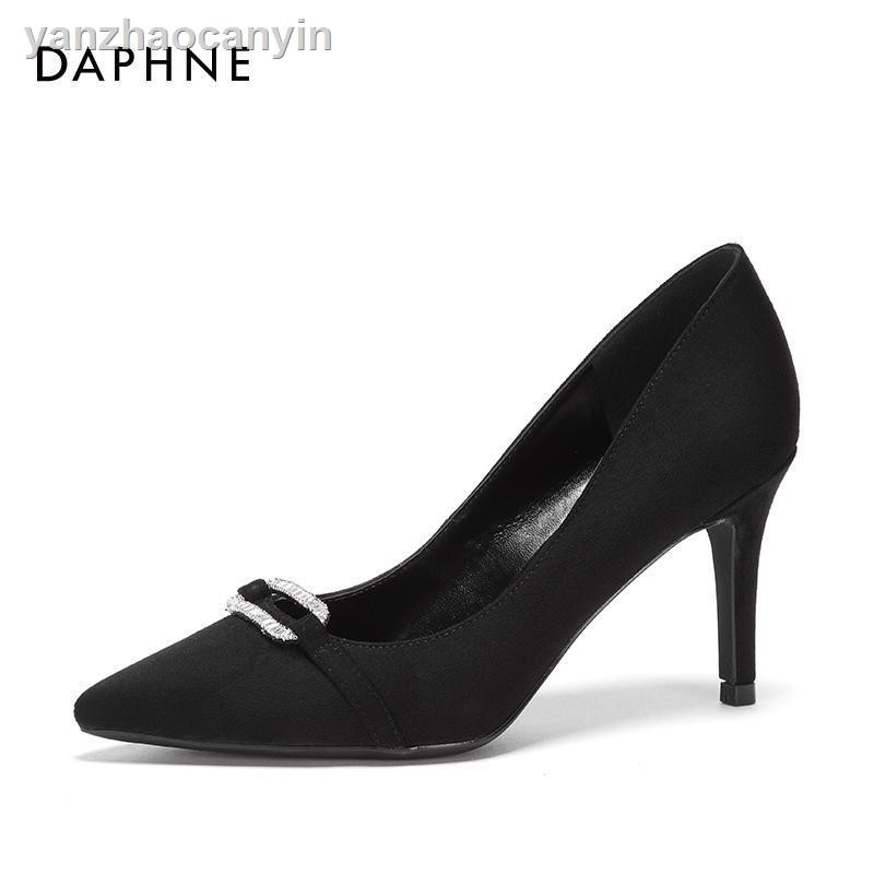 Daphne Giày Cao Gót Mũi Nhọn Đính Đá Thời Trang Công Sở Thanh Lịch