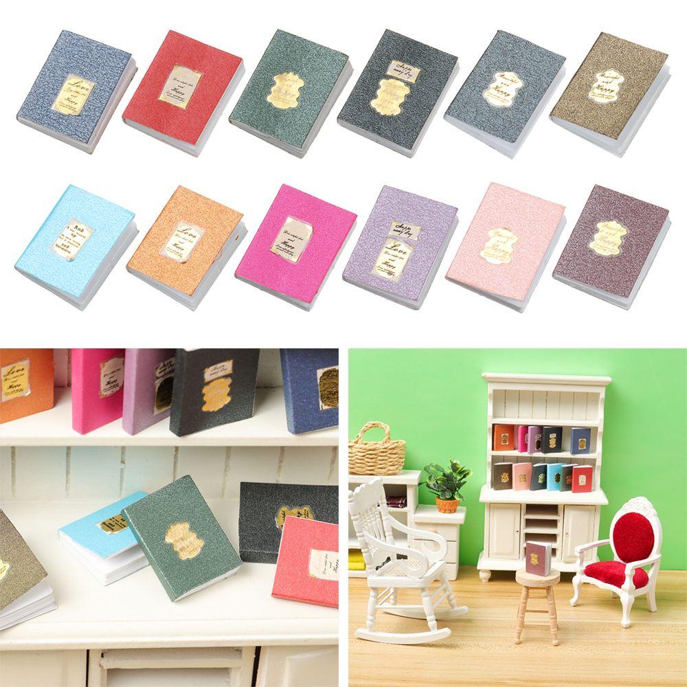 BEBETTERM 4 Cuốn Sách Mini Tỉ Lệ 1 / 12 Cho Nhà Búp Bê