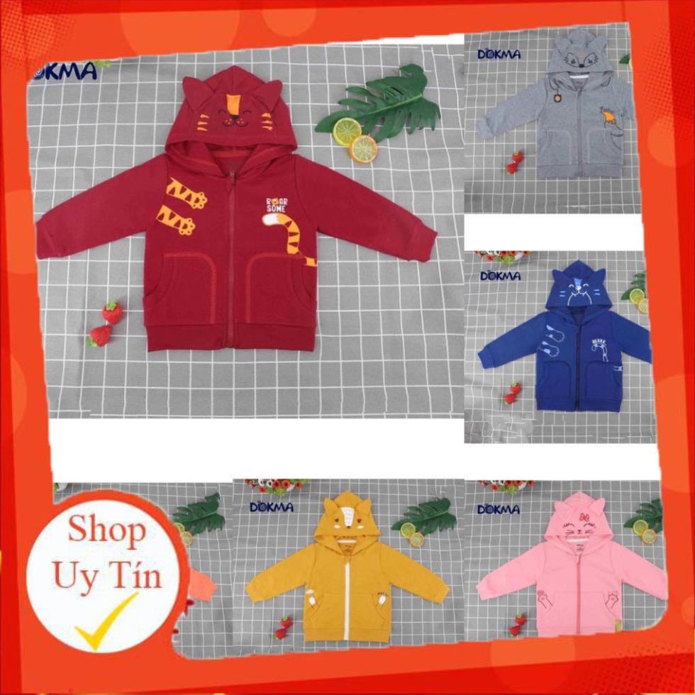 (Giá sốc) Áo khoác mũ kéo khóa Dokma (6-24m) mã DA506 (ktsxuan)