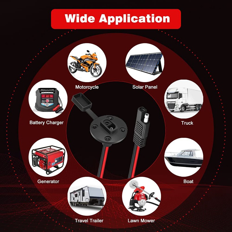 Ổ Cắm Sạc Năng Lượng Mặt Trời 10AWG Gắn Tường Tiện Dụng