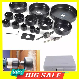 Bộ Khoét Lỗ Tròn -Trần nhà thạch cao mica - Tạo Lỗ Thùng Loa 15 Chi Tiết (Khoét Gỗ)