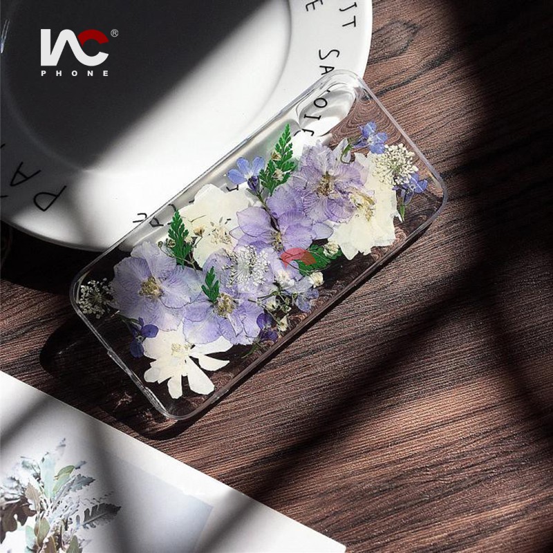 Ốp Điện Thoại Mềm Trong Suốt Phối Hoa Khô Thanh Lịch Dành Cho iphone 15 pro max 14 promax 14 plus 12 13 pro max 11