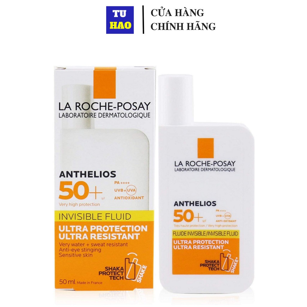 Kem chống nắng không nhờn rít La Roche-Posay Anthelios Shaka Fluid SPF 50+ 50ml