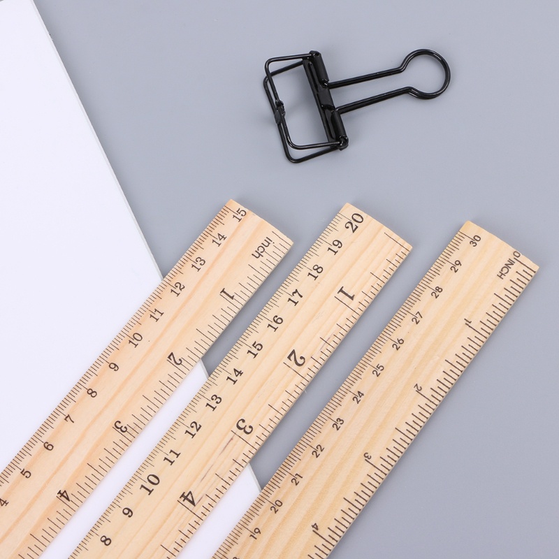 ✿ Thước Gỗ Hai Mặt Đo Lường 15cm 20cm 30cm