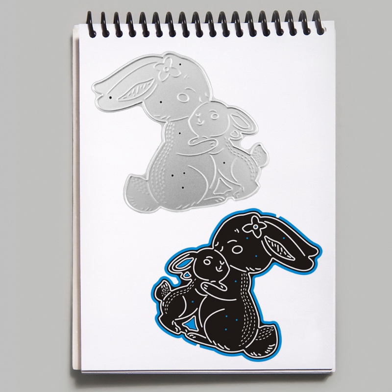 Khuôn Cắt Giấy Kim Loại Hình Thỏ Xinh Xắn