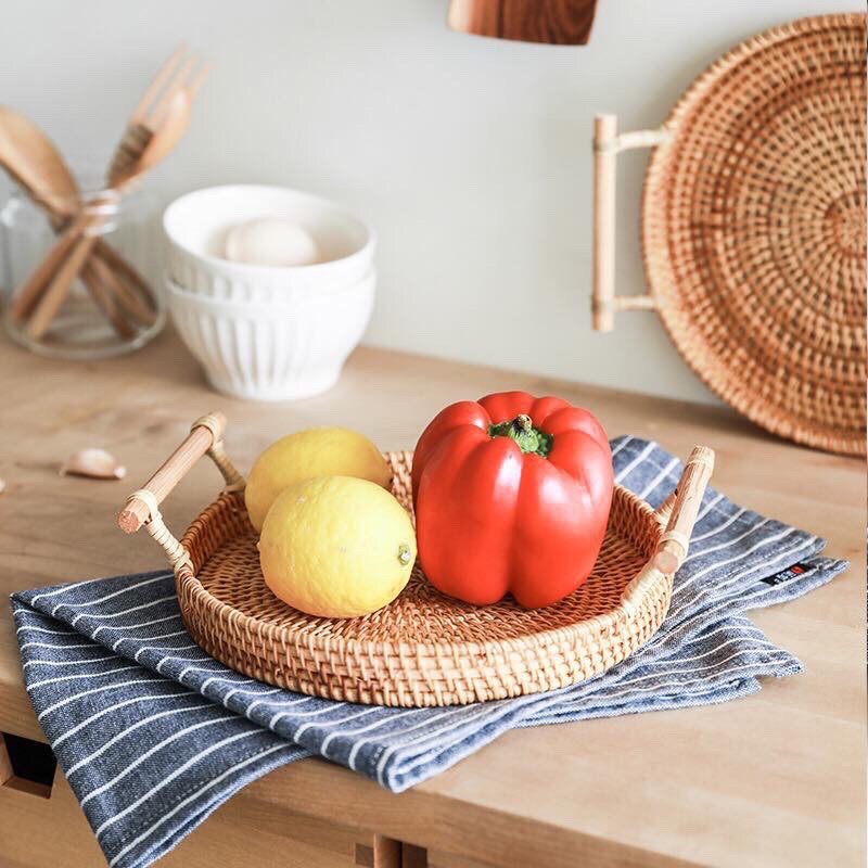 KHAY ĐỰNG TRÁI CÂY BẰNG MÂY