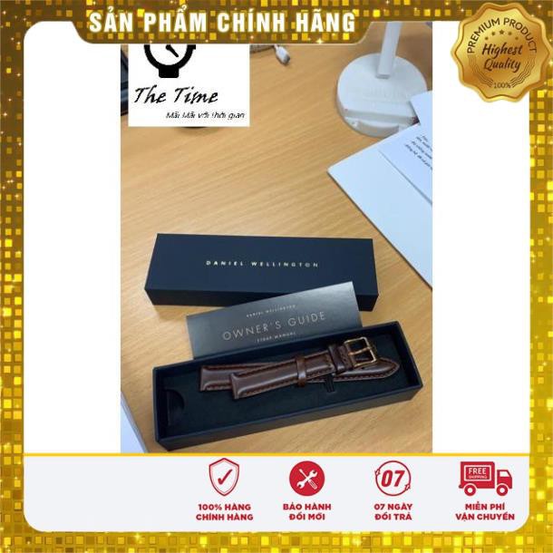 Gía khai trương_ [Hàng Chính Hãng] Dây da đồng hồ Daniel Wellington khóa vàng & bạc đủ size_ DW Authentic