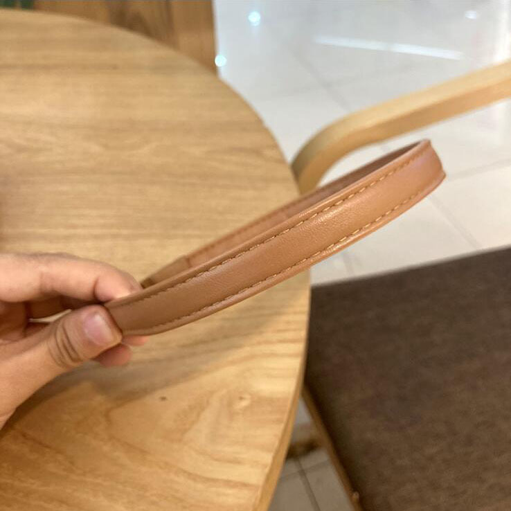 Dây Cột Tóc Da Pu Màu Kẹo Ngọt Phong Cách Vintage