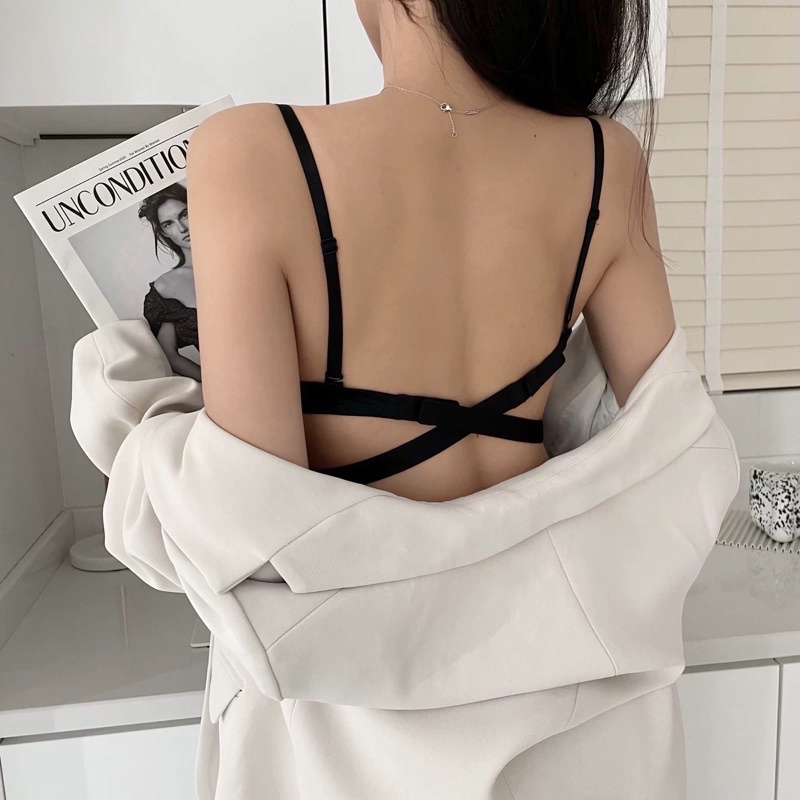 Áo Lót Nữ Dáng Chữ U Trơn Có Gọng Nâng Đẩy Ngực Cao Cấp Kèm Dây Lưng Mặc 7 Kiểu