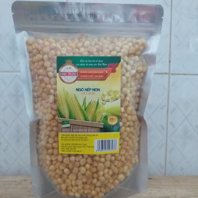 Ngô nếp non sấy giòn (1 gói 500g)
