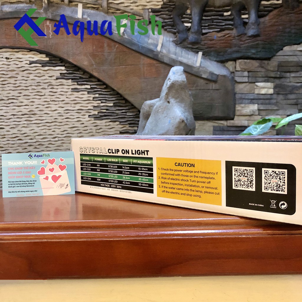 Đèn Kẹp XILONG LED-D20-D30-D40 (Dùng Cho Bể Cá Cảnh Dài Từ 25 - 60cm)