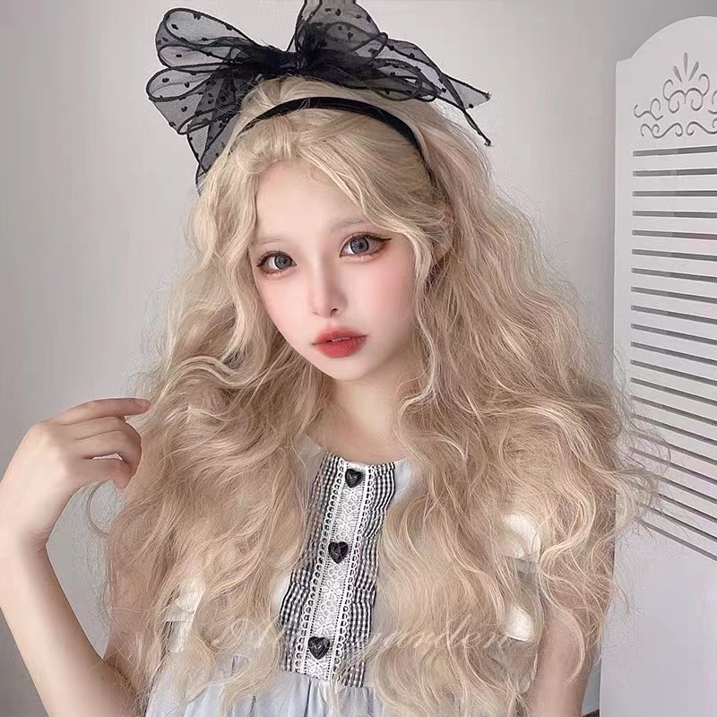 Bộ Tóc Giả Xoăn Dài Bằng Sợi Tổng Hợp Dùng Hóa Trang Lolita Dành Cho Nữ
