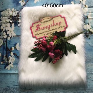 Thảm lông chụp hình nail, thảm chụp nail ,thảm lông chụp hình sunyshop, thảm lông trắng