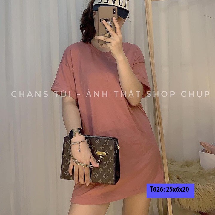 Túi xách hình hộp lv, clutch dự tiệc, ví cầm tay nữ đẹp