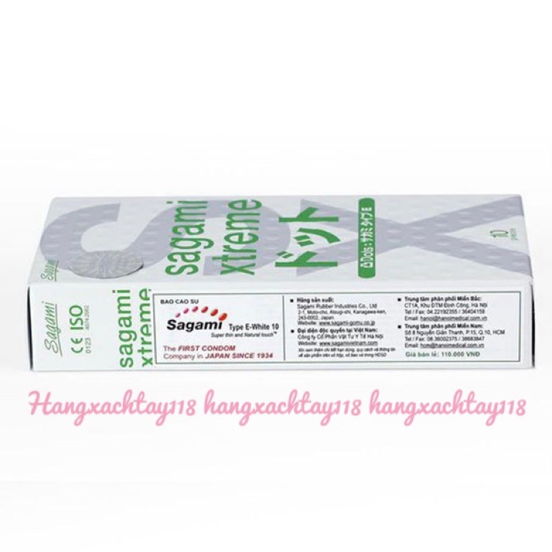 [CHÍNH HÃNG] Bao cao su có gai Sagami Xtreme Dots Type HỘP 10 cái