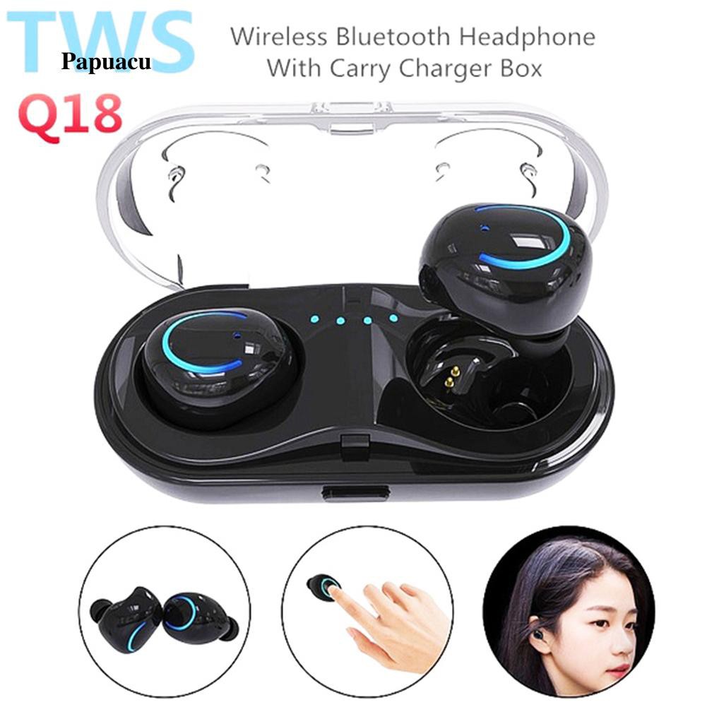 timikar.vn Q18 Wireless Bluetooth V4.2 Mini Earbuds Magnetic Stereo s Headphones