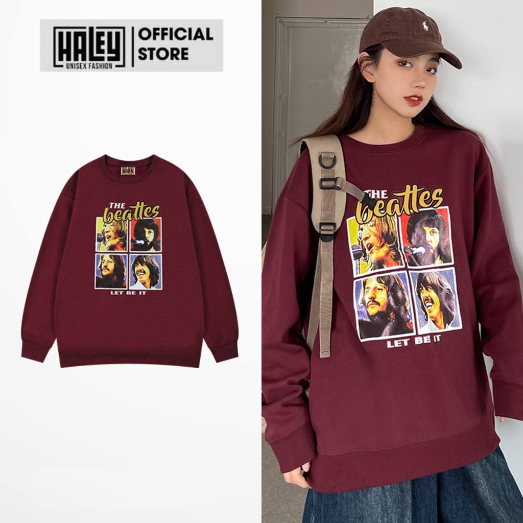Áo Sweater HALEY Nam Nữ Unisex mã HD59 THE BEATTES Phong Cách Hàn Quốc Streetstyle Cá Tính, Năng Động Hottrend
