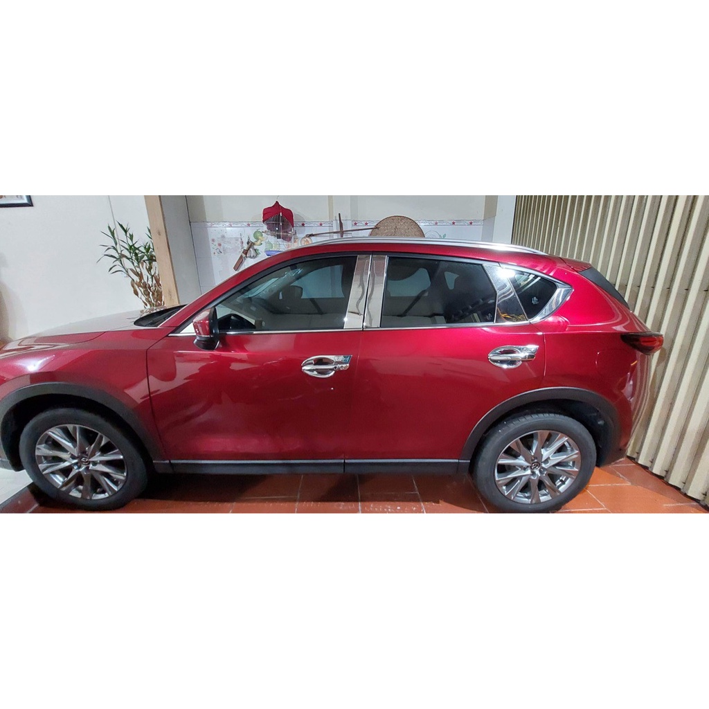 Ốp trụ cửa xe MAZDA CX5 2023 - 2018 HÀNG INNOX SÁNG BÓNG
